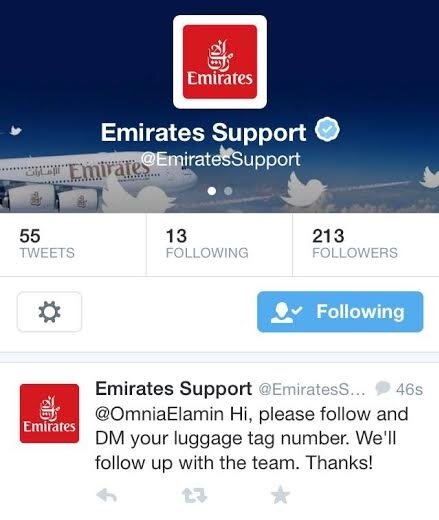 Emirates Airlines Twitter